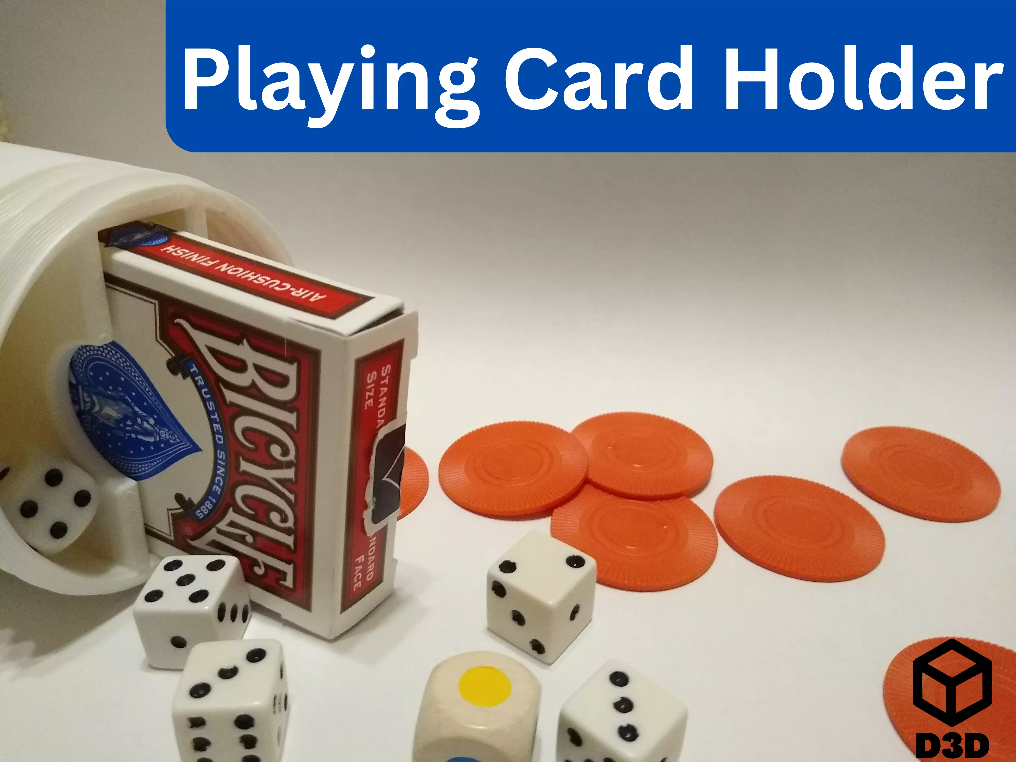 Multiple Compartment Playing Card Holder 3D print model_0