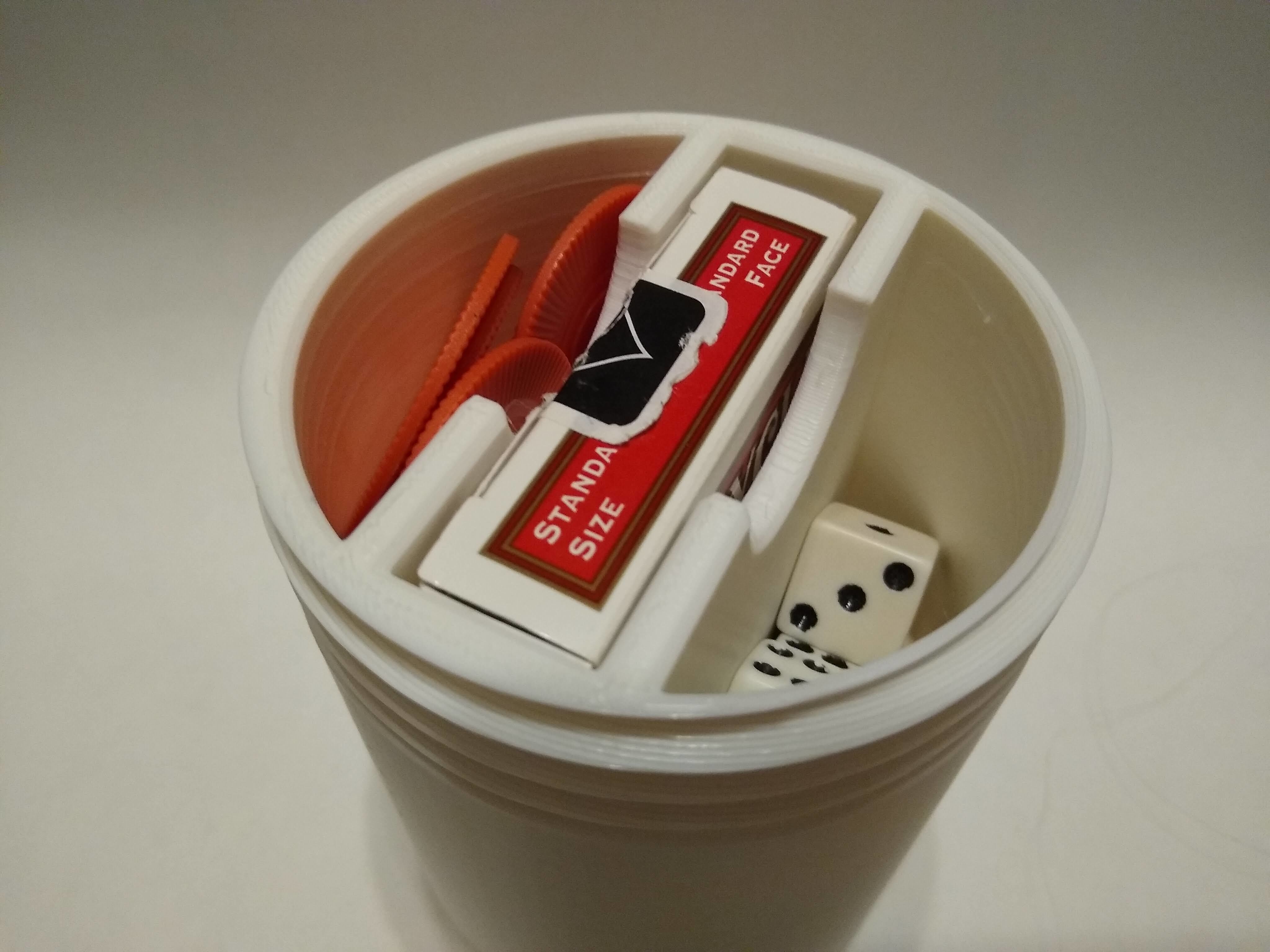 Multiple Compartment Playing Card Holder 3D print model_2