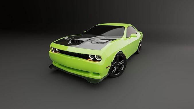Dodge challenger hellcat 3D model Free 3D model