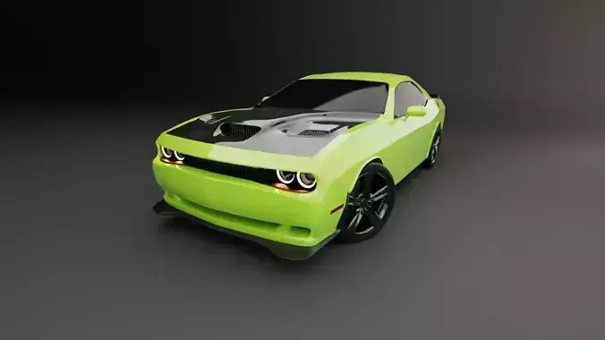Dodge challenger hellcat 3D model Free 3D model