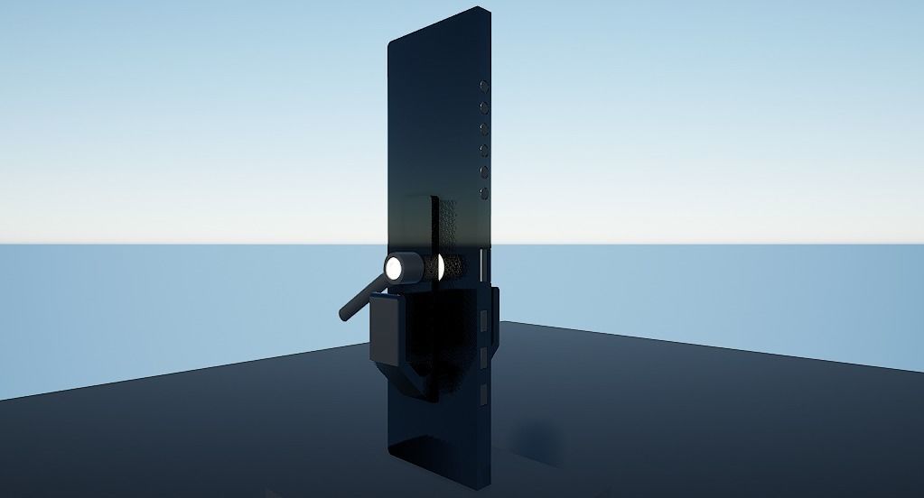 Lock1 tv stand Low-poly 3D model_7