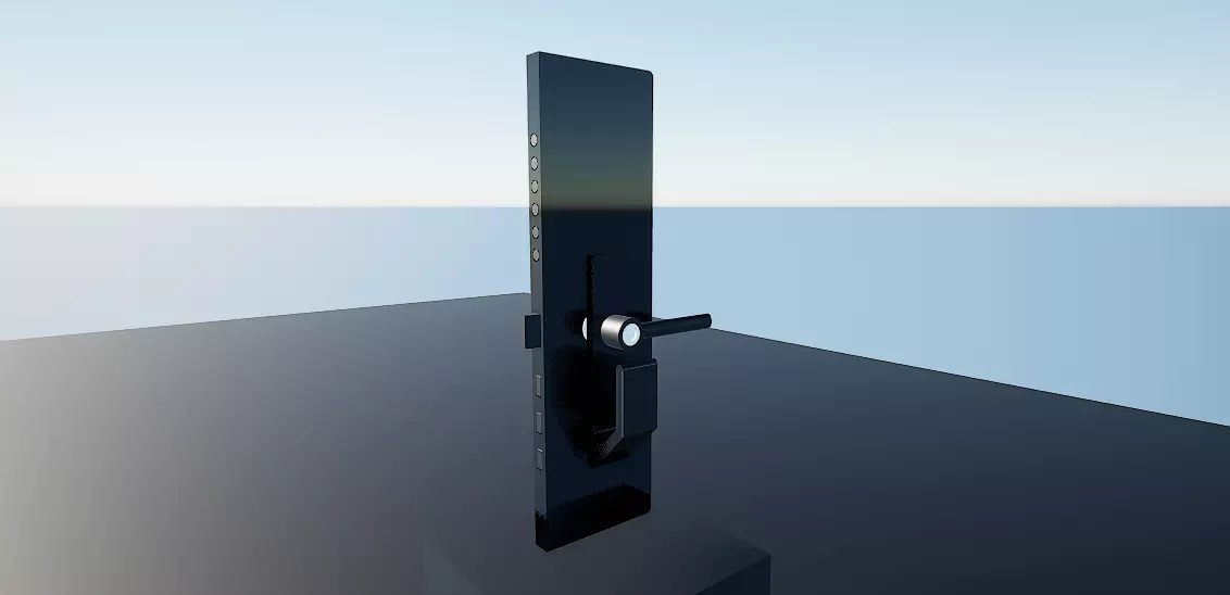 Lock1 tv stand Low-poly 3D model_0