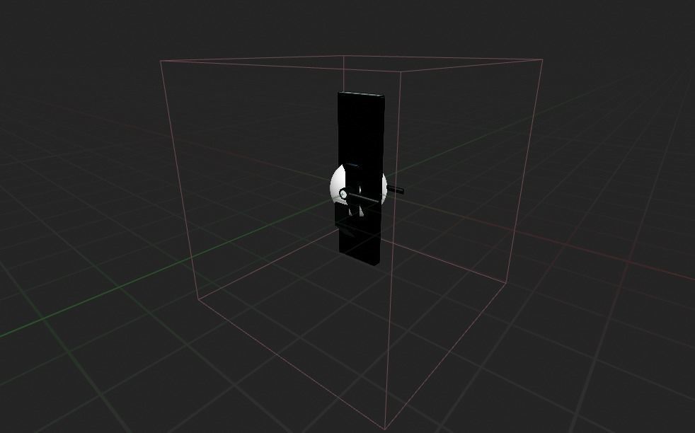 Lock1 tv stand Low-poly 3D model_2