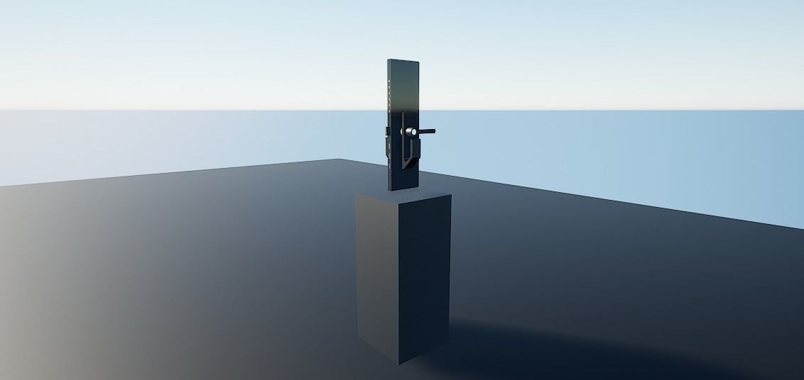 Lock1 tv stand Low-poly 3D model_8