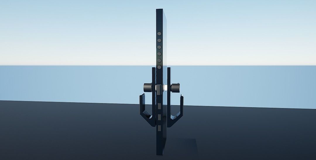 Lock1 tv stand Low-poly 3D model_3