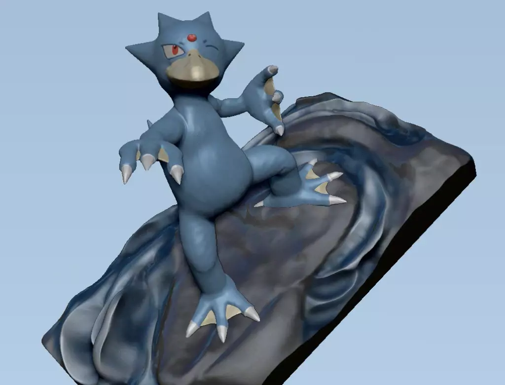 01-Pokemon Golduck 3D print model