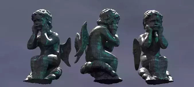 Cherub Sculpture 3 3D model