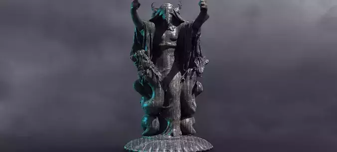 Dark Halloween Hooded Monster