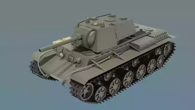 KV 1 Heavy Tank Low poly