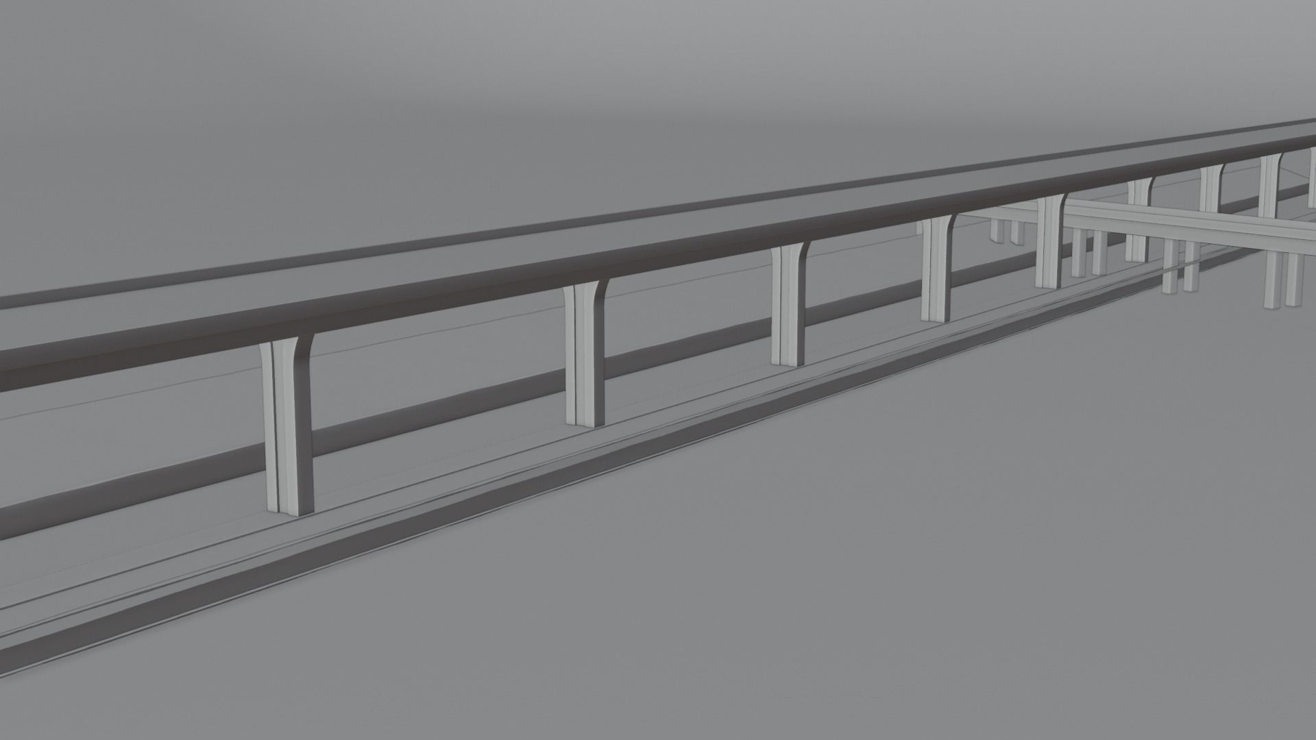 Dystopian Highway Scene with 8K and 4K Textures Low-poly 3D model_6