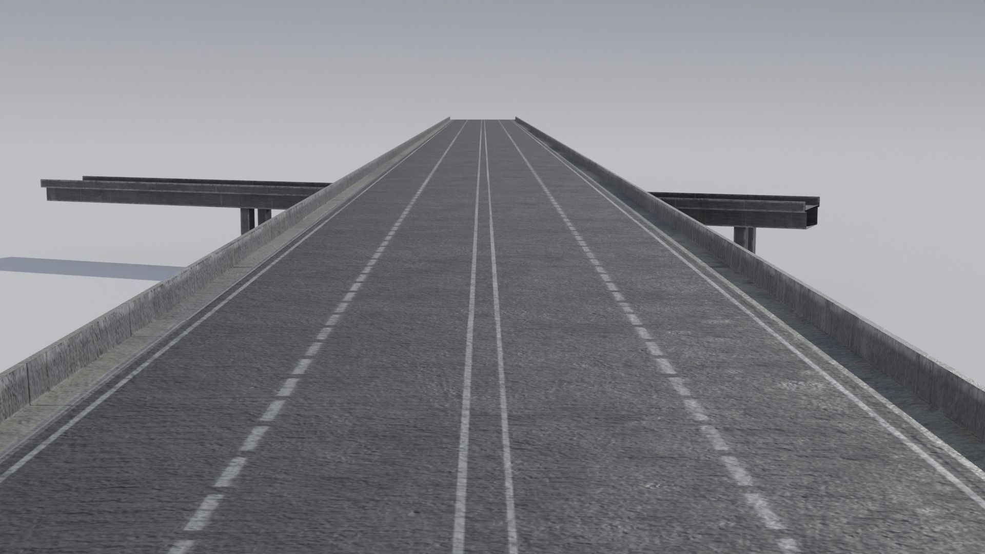 Dystopian Highway Scene with 8K and 4K Textures Low-poly 3D model_9