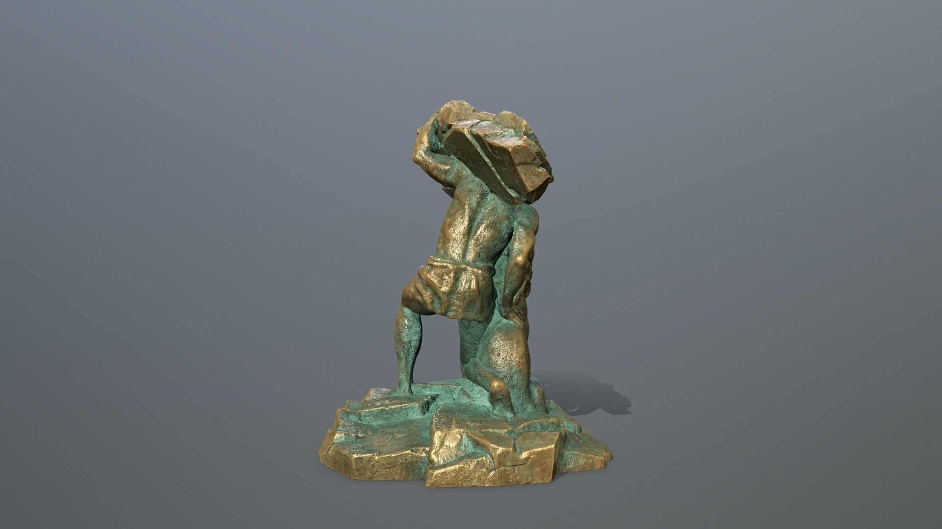 Hercules and Lion Low-poly 3D model_3