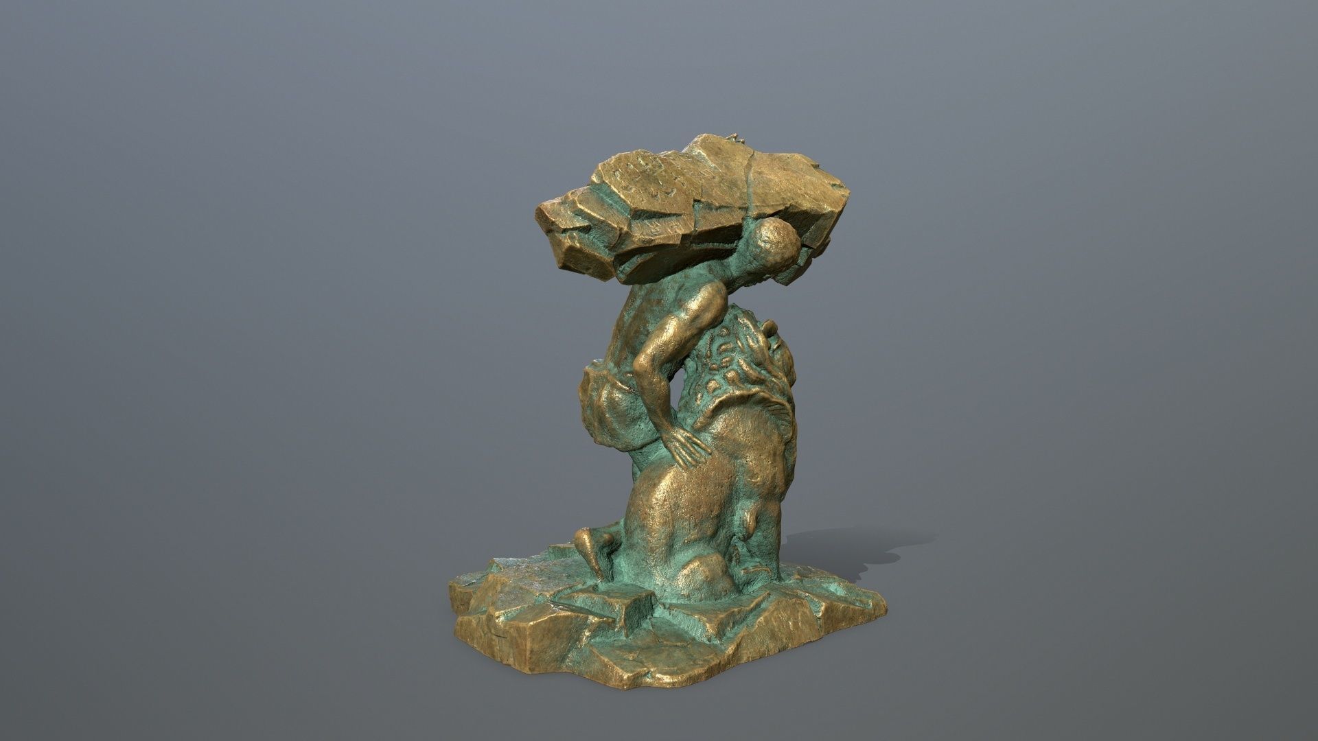 Hercules and Lion Low-poly 3D model_2