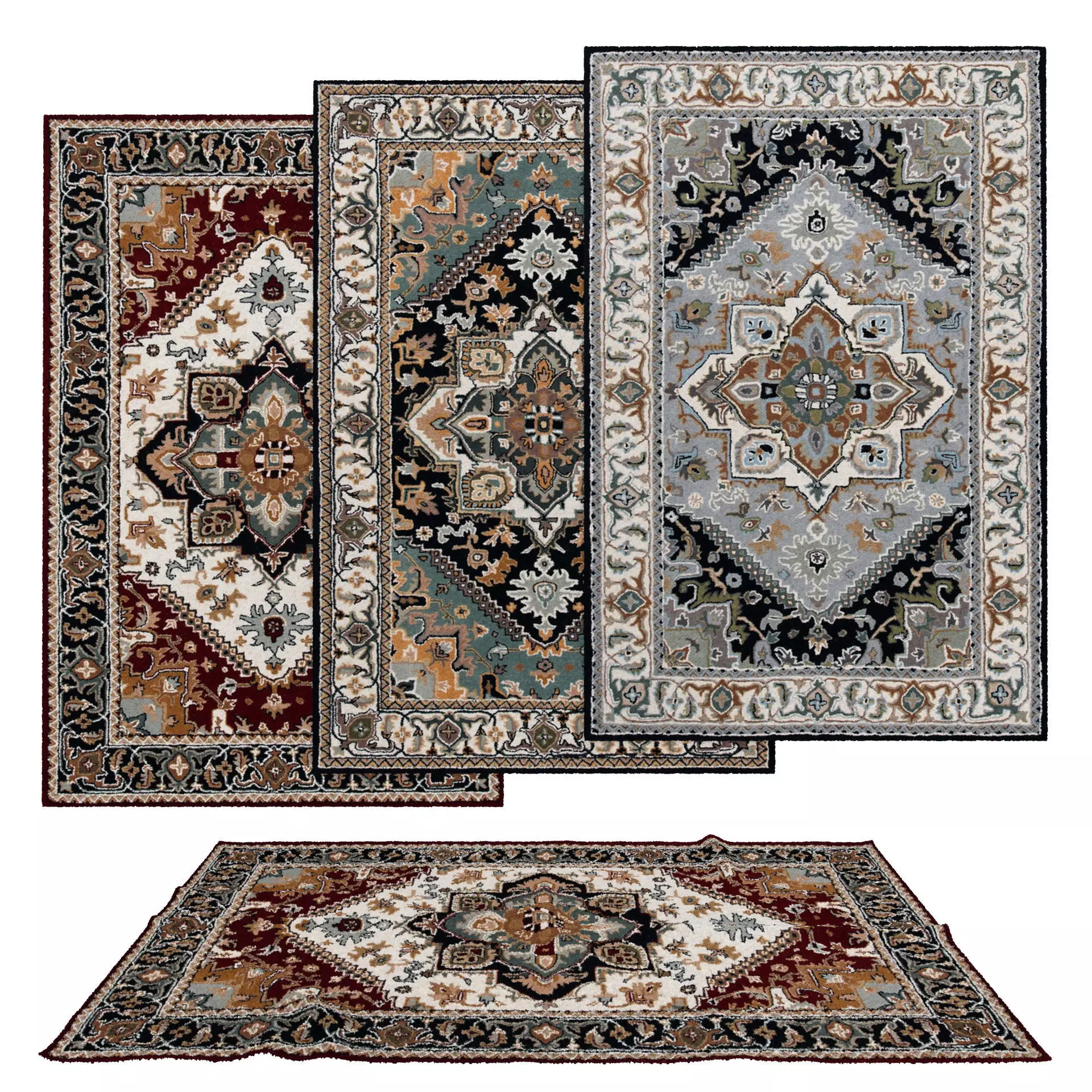 Rugs No 748 Low-poly 3D model_0
