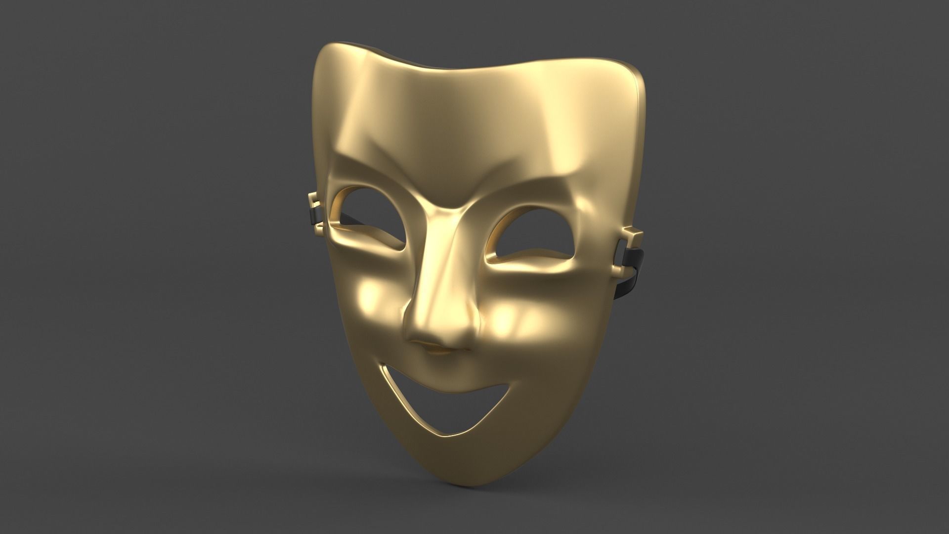 Theatre Masks 3D model_2