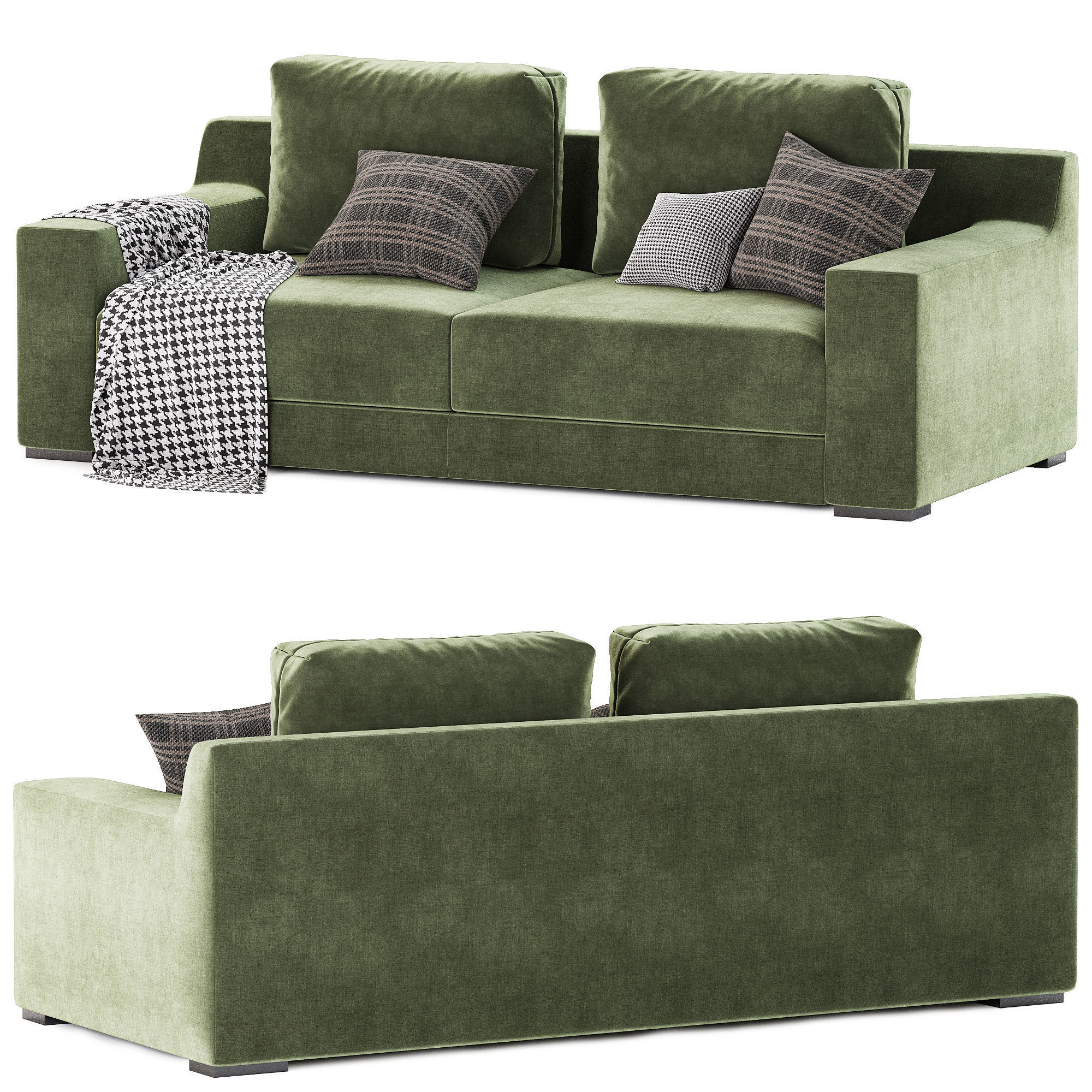 West Elm Dalton 2 Seats Sofa 3D model_2