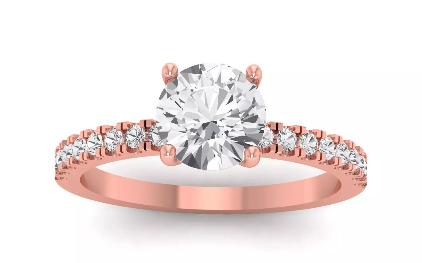 Solitaire Engagement Ring 3dm STL OBJ FBX Renders Details 3D print model_0