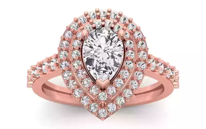 Solitaire Engagement Ring 3dm STL OBJ FBX Renders Details 3D print model