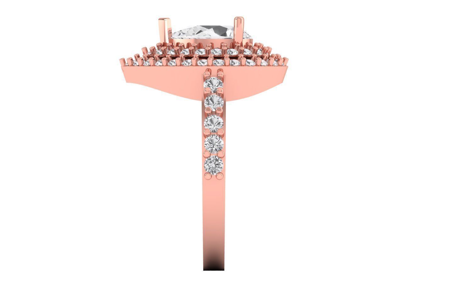 Solitaire Engagement Ring 3dm STL OBJ FBX Renders Details 3D print model_2