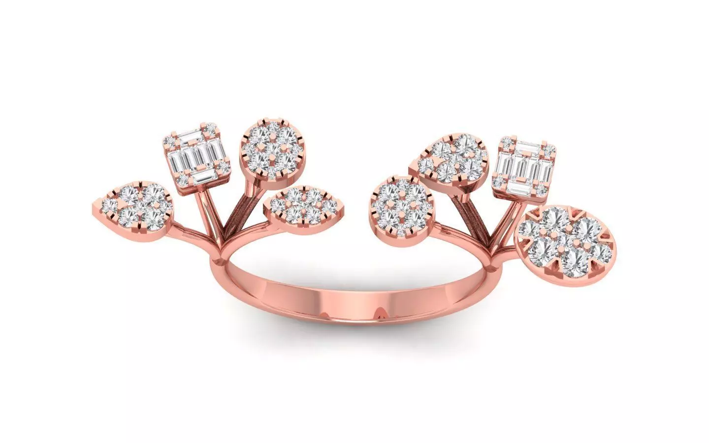 Open end Flower Ring 3D print model_0