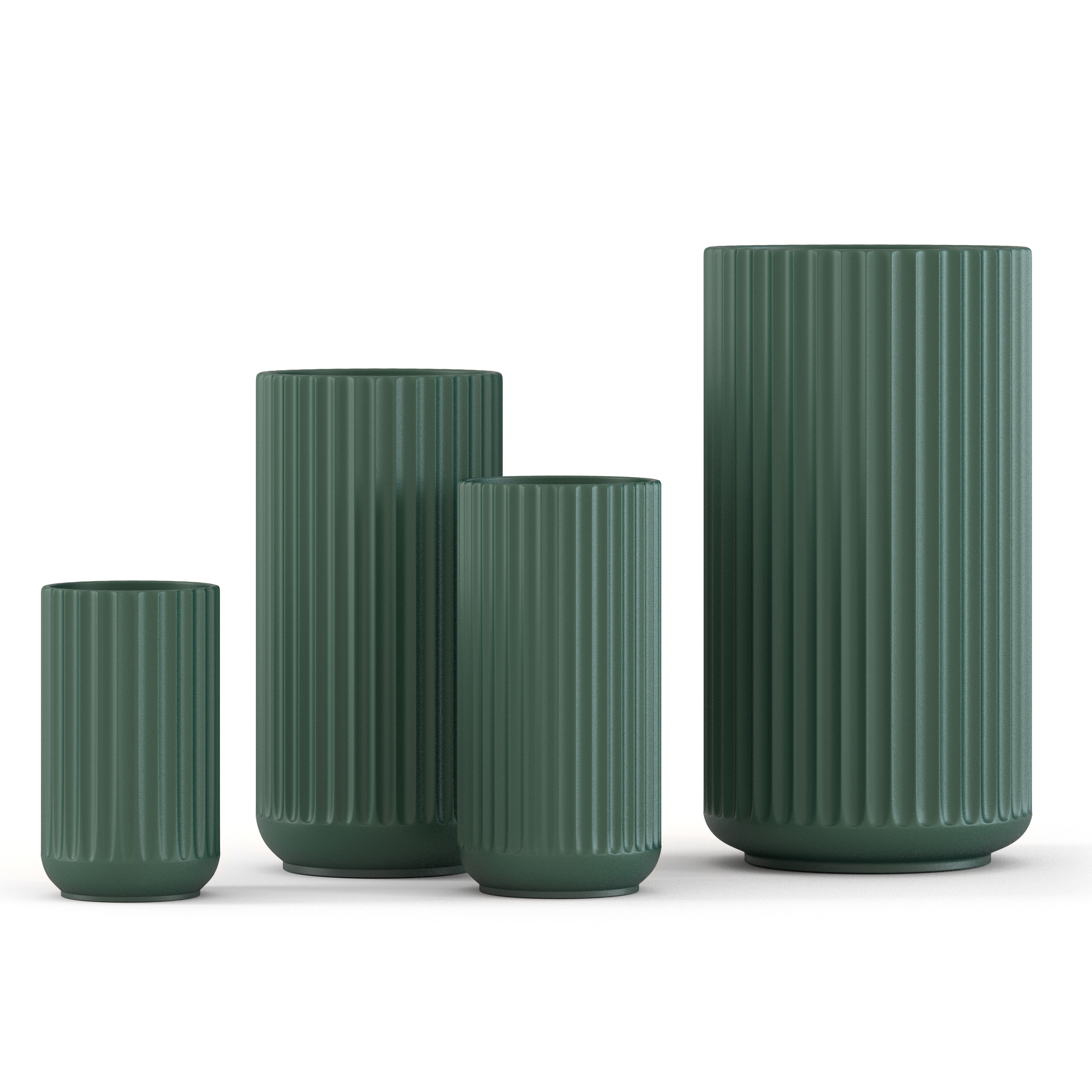 Lyngby vase Copenhagen green matt 3D model_1