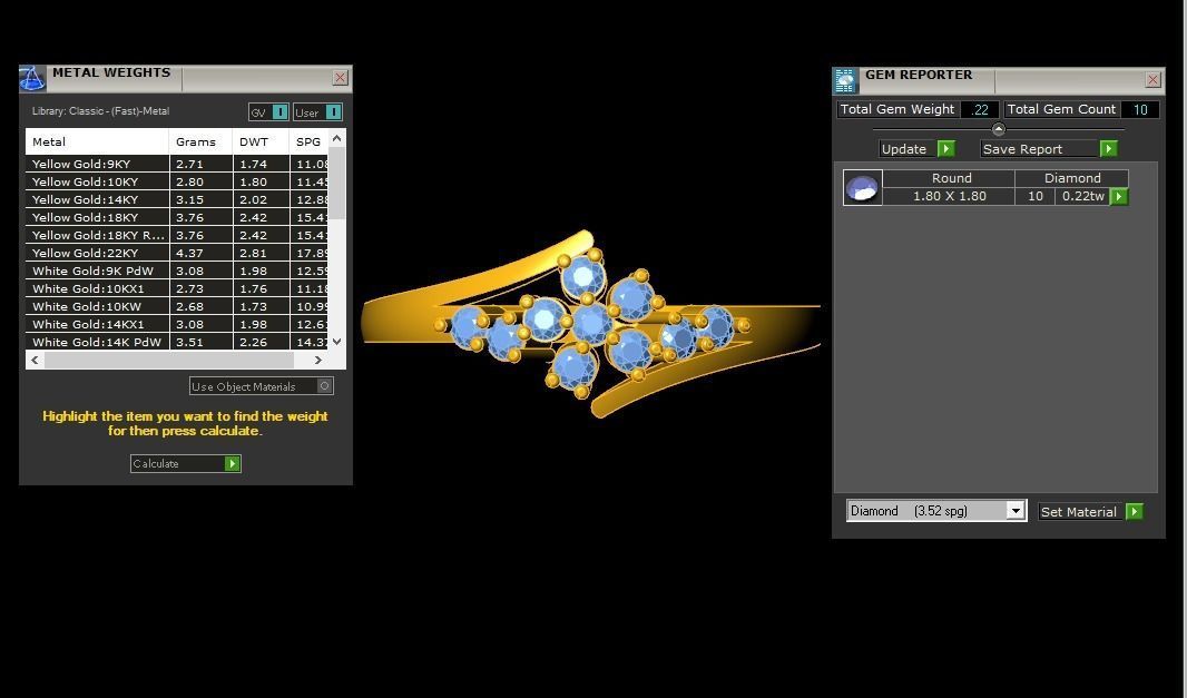 Multi Diamond Engagement Wedding Bypass Ring 3D print model_3