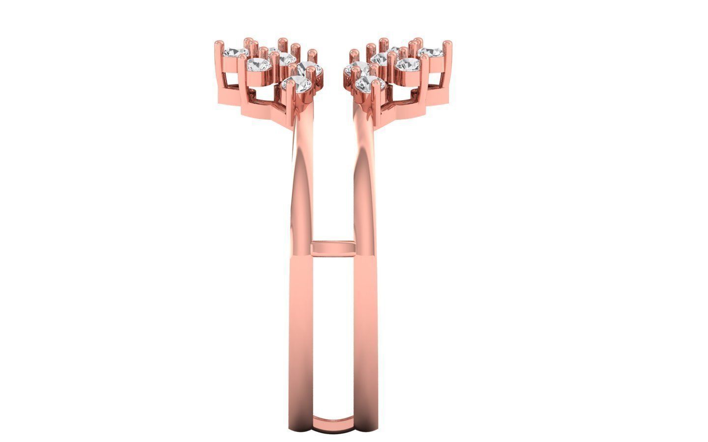 Wedding Ring Enhancer Bridesmaid Flower Ring 3D print model_2