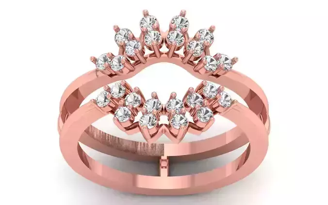 Wedding Ring Enhancer Bridesmaid Flower Ring 3D print model