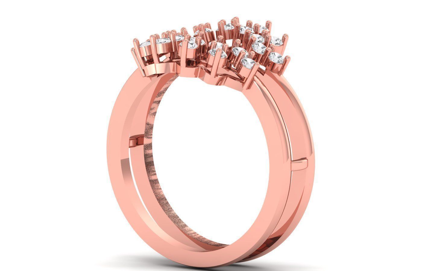 Wedding Ring Enhancer Bridesmaid Flower Ring 3D print model_1