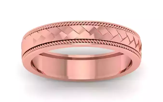 Plain Wedding Engagement Platinum Band Ring 3D print model
