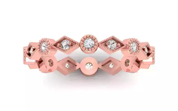 Tiny Minimalist Fancy Engagement Band For Woman 