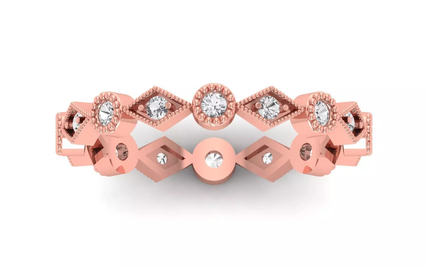 Tiny Minimalist Fancy Engagement Band For Woman 3D print model_0