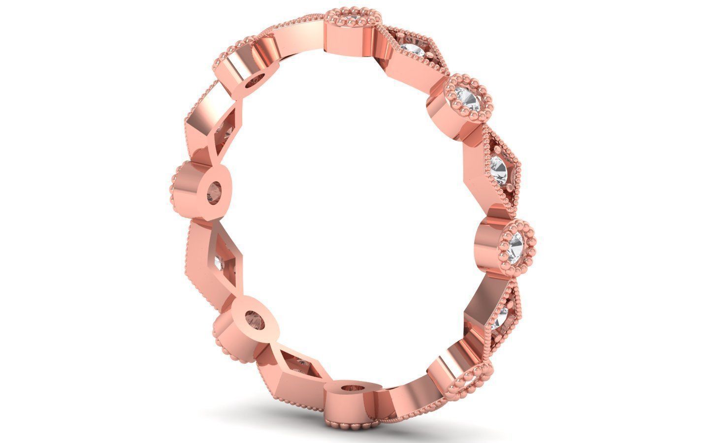 Tiny Minimalist Fancy Engagement Band For Woman 3D print model_1