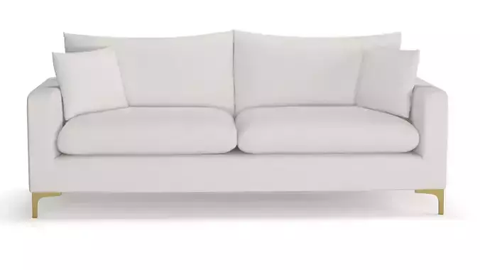 Contemporary Velvet Upholstered Sofa