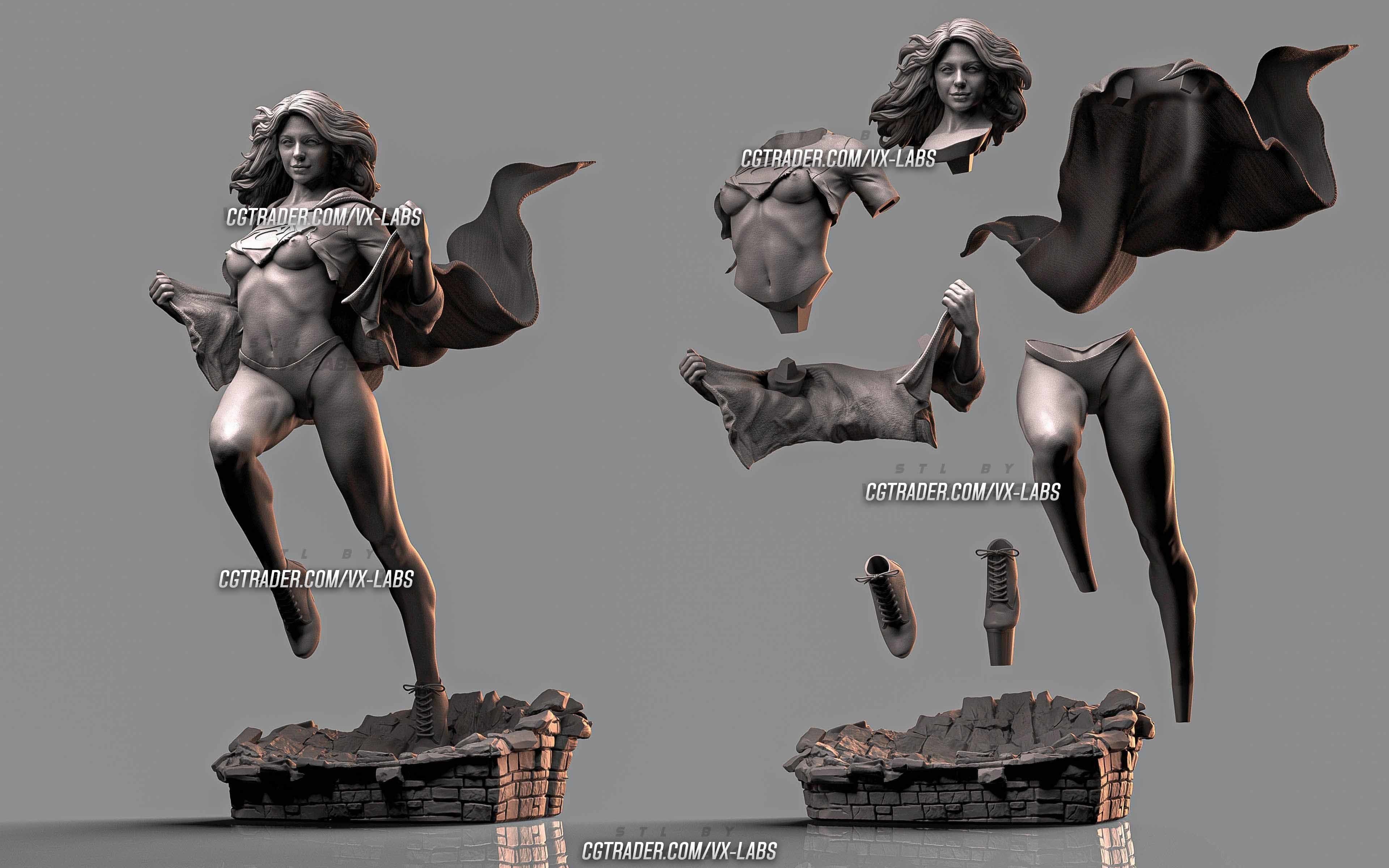 Supergirl Including Sexy version 3D print model_4