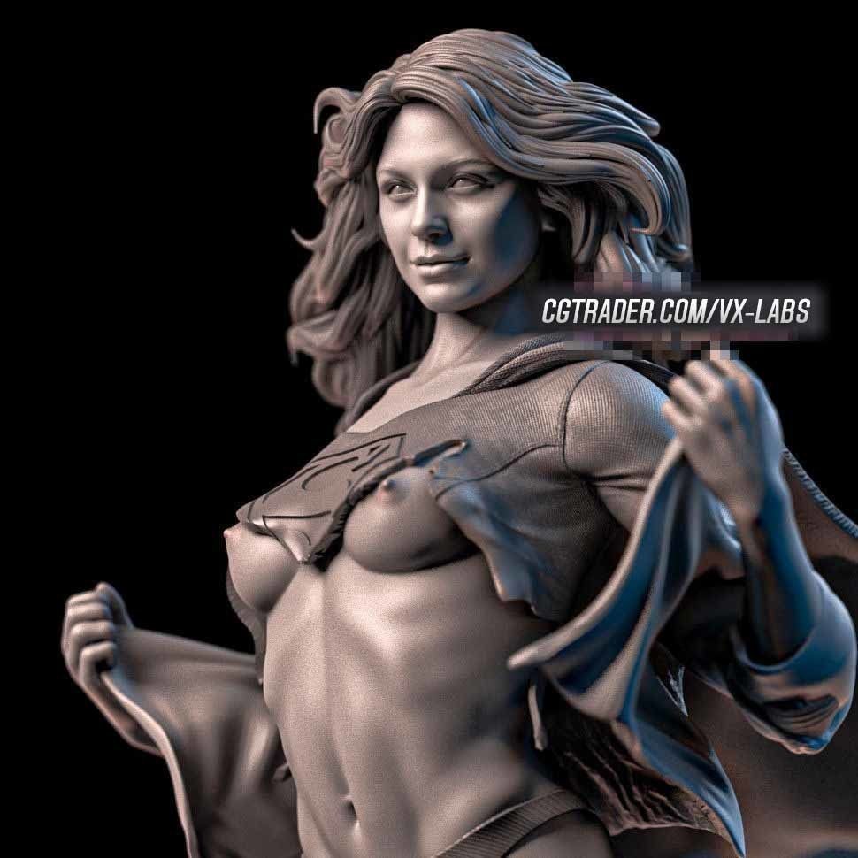 Supergirl Including Sexy version 3D print model_1