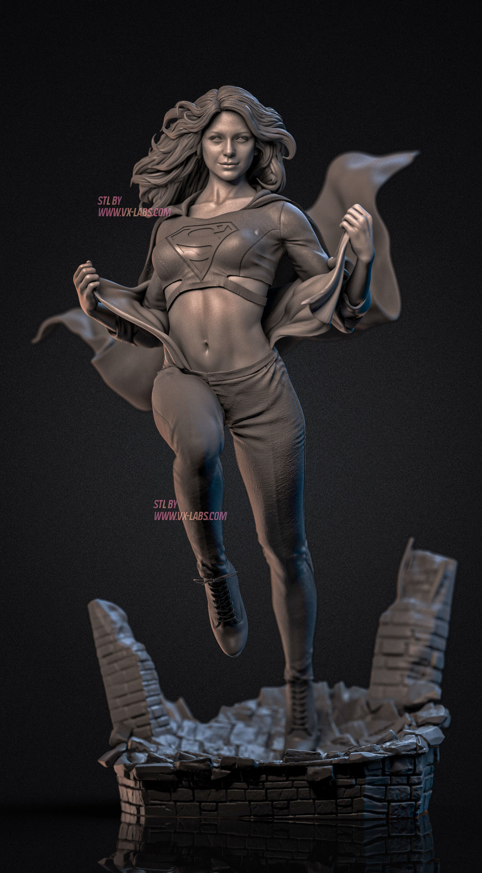 Supergirl Including Sexy version 3D print model_7