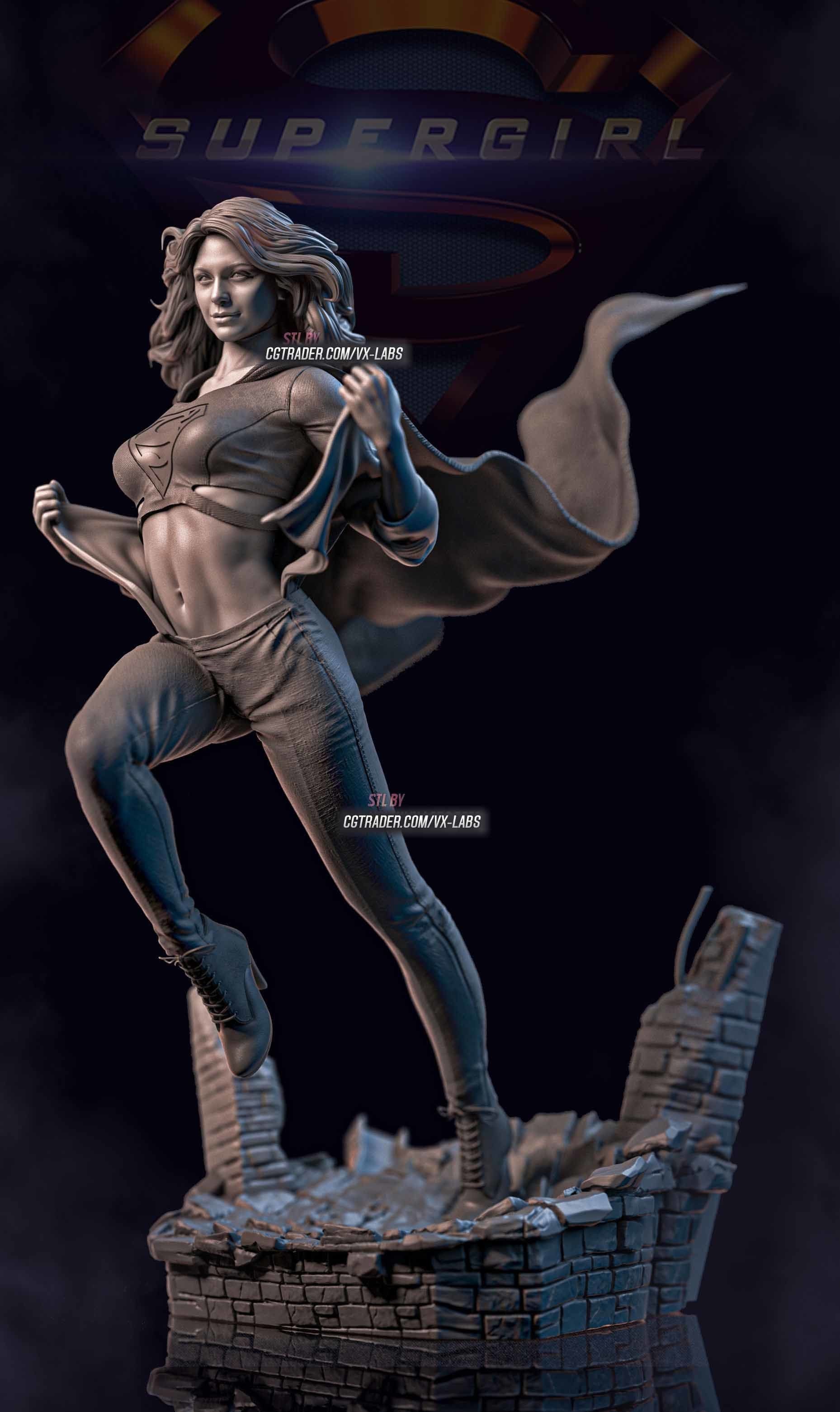 Supergirl Including Sexy version 3D print model_2