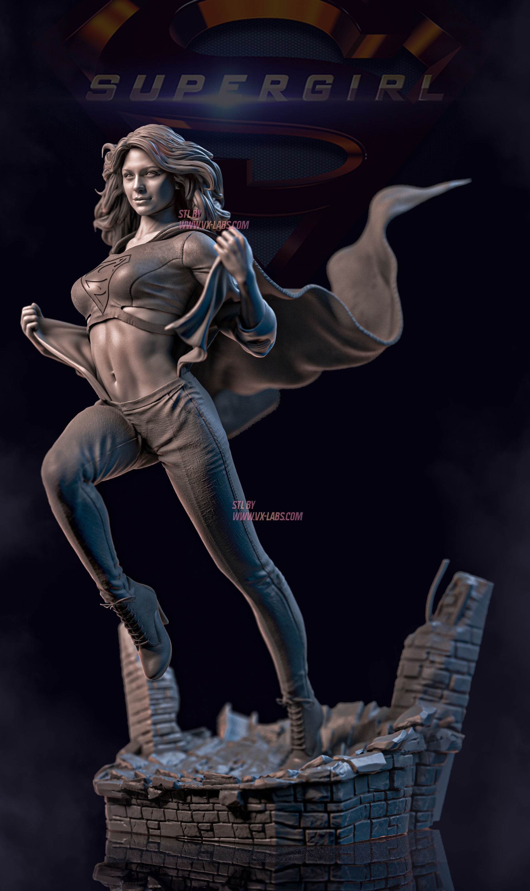 Supergirl Including Sexy version 3D print model_9