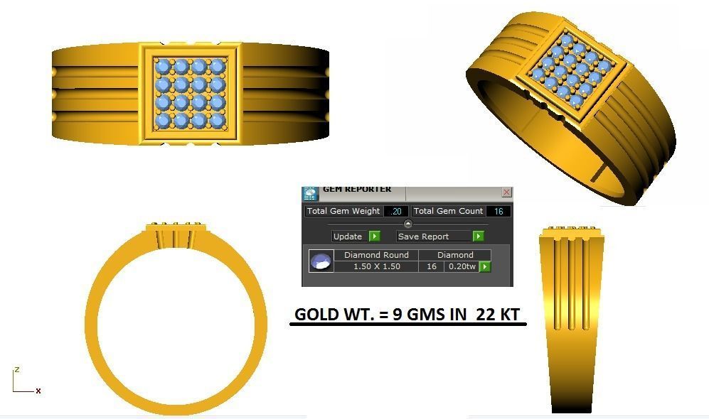 Solitaire Diamond Wedding Ring 3dm STL OBJ FBX Renders Details 3D print model_3