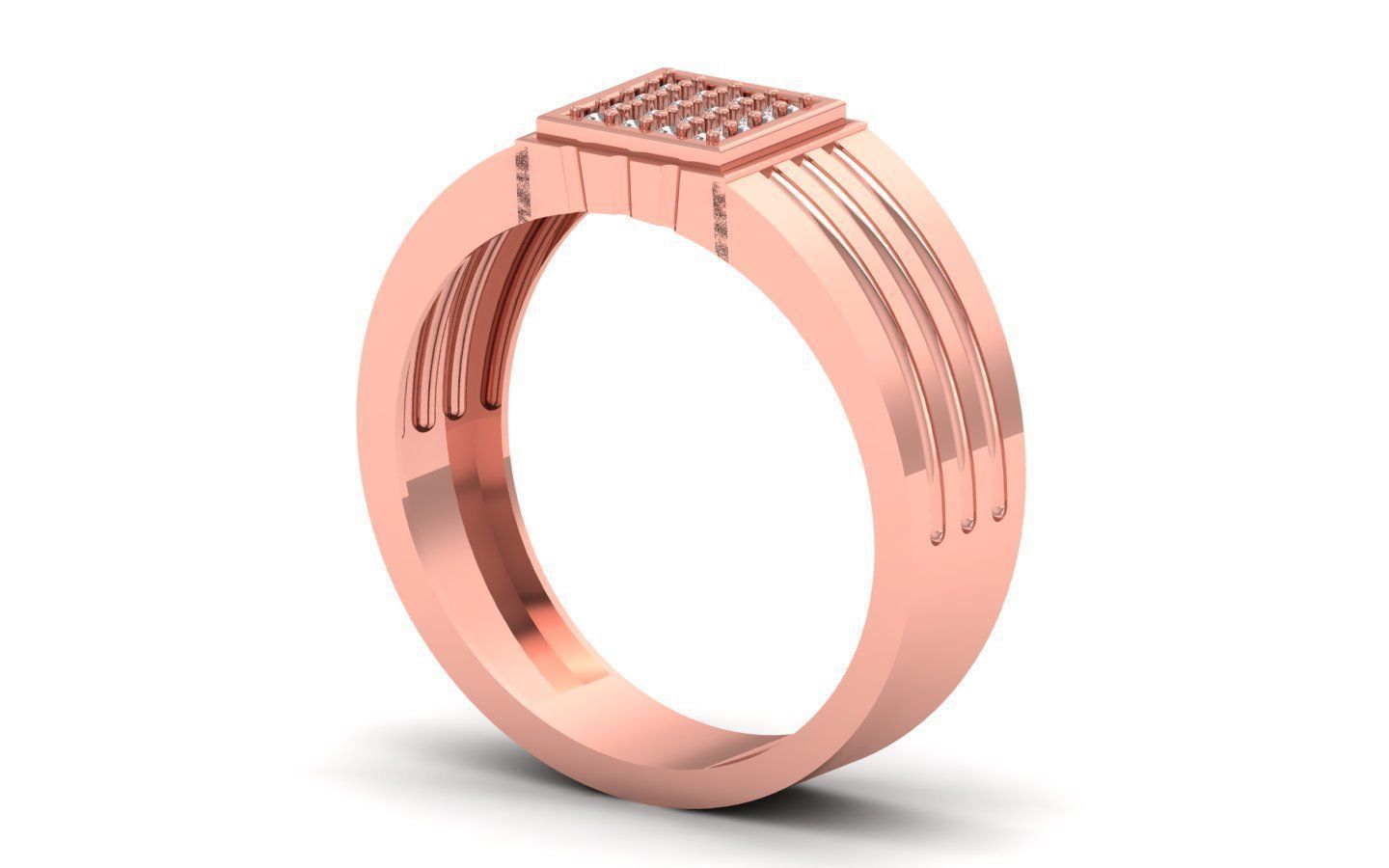 Solitaire Diamond Wedding Ring 3dm STL OBJ FBX Renders Details 3D print model_1