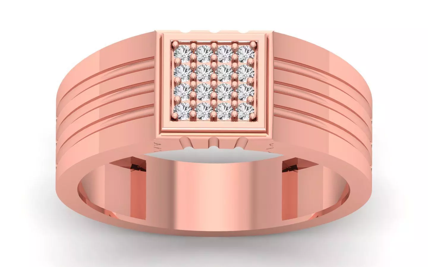 Solitaire Diamond Wedding Ring 3dm STL OBJ FBX Renders Details 3D print model_0