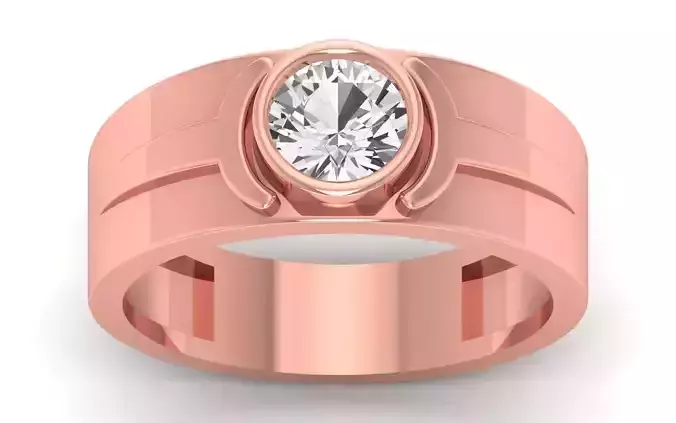 Solitaire Ring Band 3dm STL OBJ FBX Renders Details