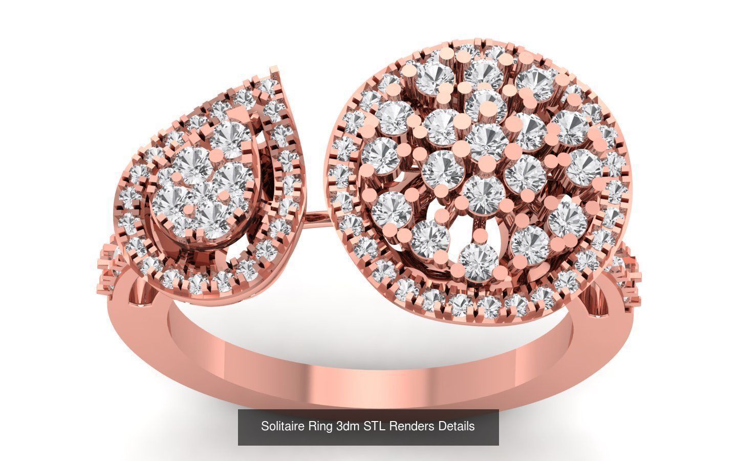 30 Heavy Solitaire Ring 3dm STL OBJ FBX Details Collection _19