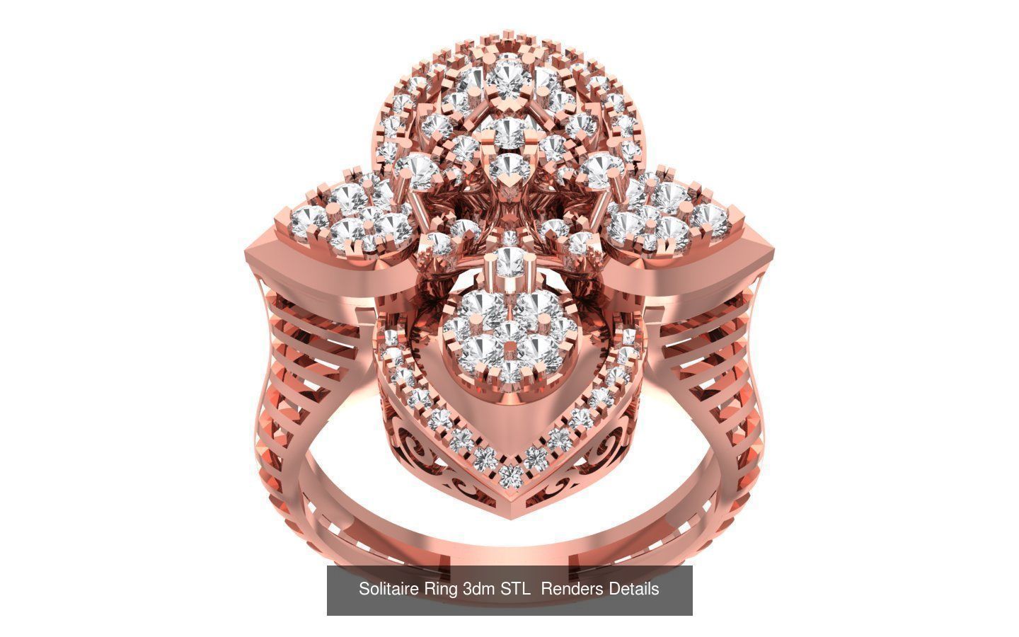 30 Heavy Solitaire Ring 3dm STL OBJ FBX Details Collection _22