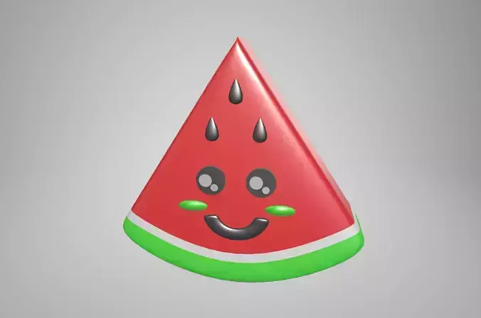 Watermelon with smiley face