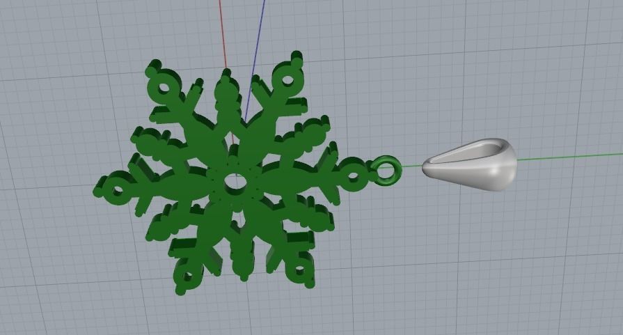 Pendant snowflake Model 2071 3D print model_4
