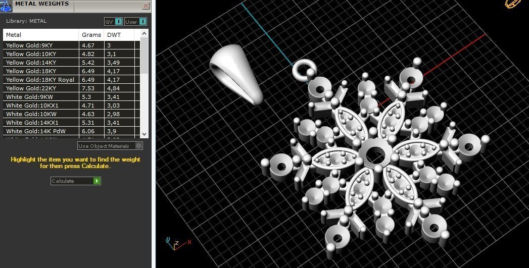 Pendant snowflake Model 2071 3D print model_7