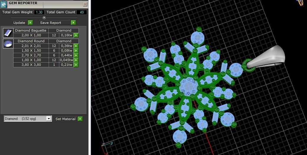 Pendant snowflake Model 2071 3D print model_8