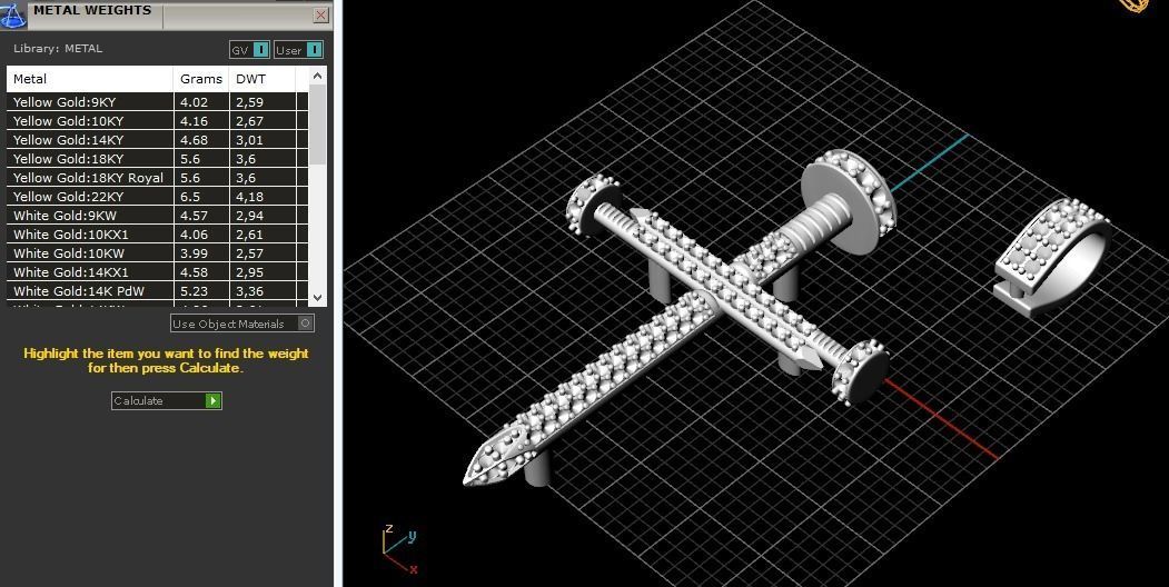 Pendant cross nail Model 2068 3D print model_7